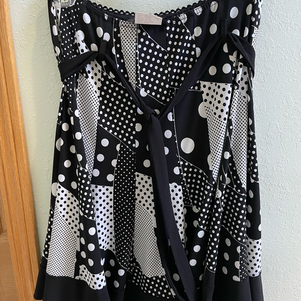 Bali Black and White Polka Dot Skirt